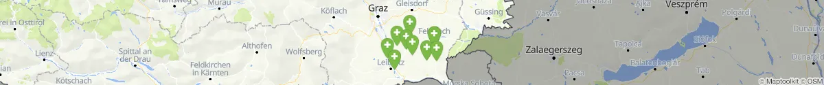 Kartenansicht für Apotheken-Notdienste in der Nähe von Sankt Stefan im Rosental (Südoststeiermark, Steiermark)